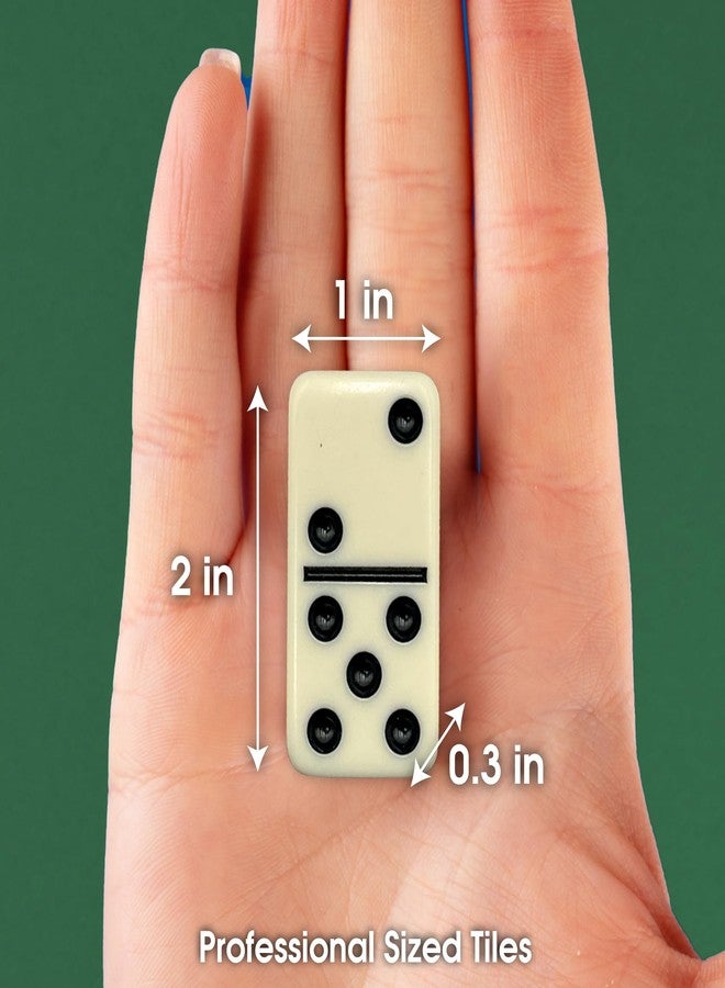 CHH Double Six Professional Dominoes - White with Black Dots, Case Color May Very - Image 3